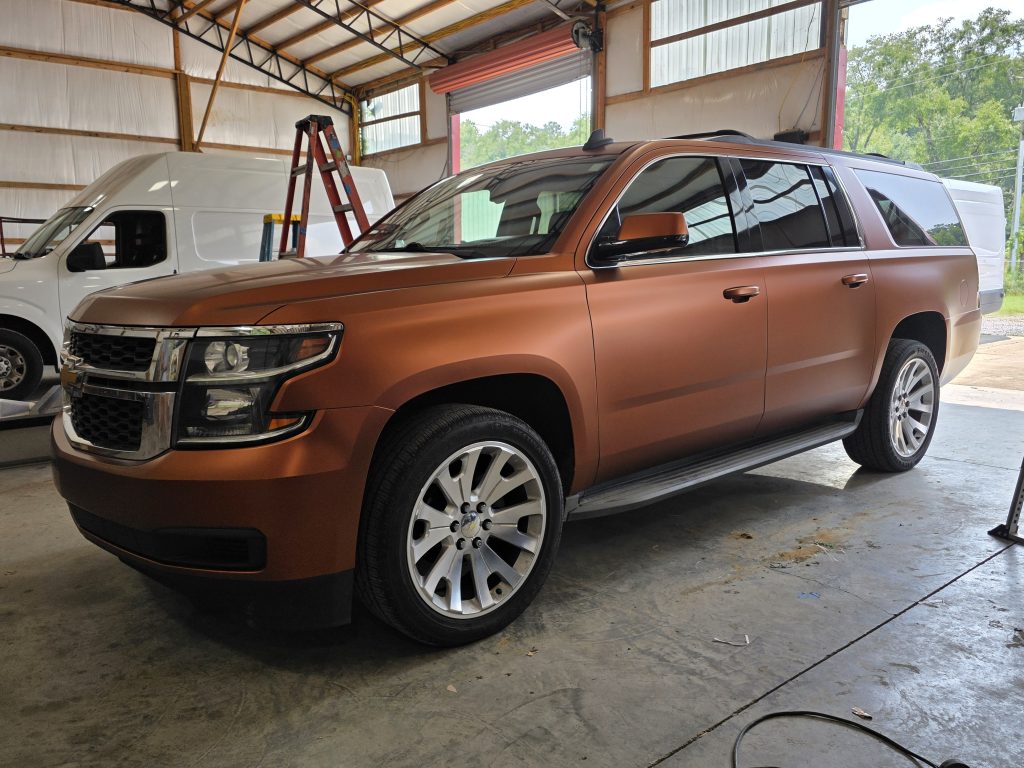 large SUV, orange